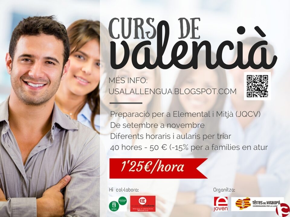 Es posa en marxa un curs de valencià que es durà a terme en octubre a Petrer i Villena.