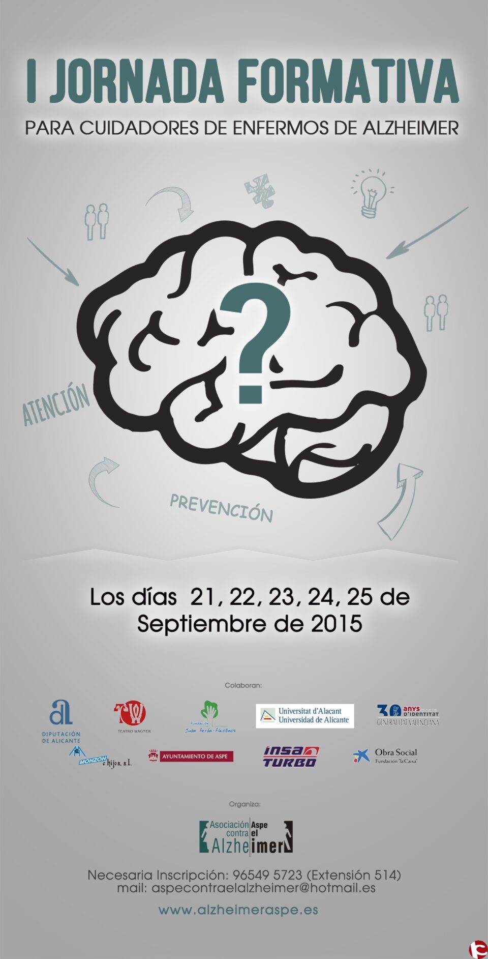 Con motivo del próximo día mundial sobre el Alzheimer que se va a celebrar el 21 de septiembre
