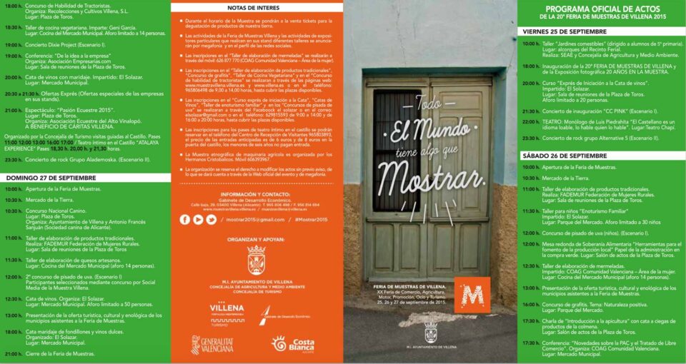 La Feria de Muestra Villena contará con más de 9000m2