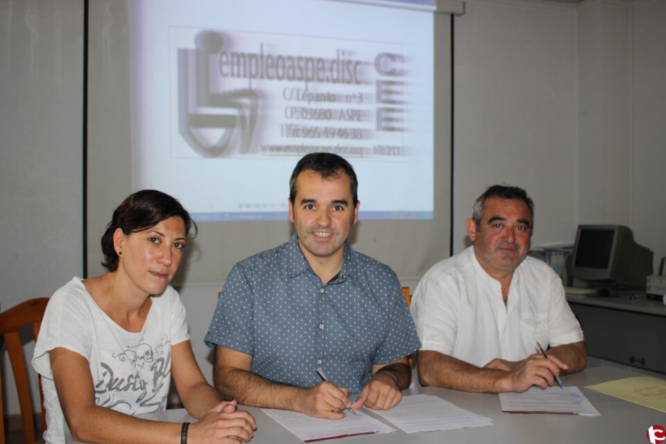 El ayuntamiento de Aspe colabora en la creación de varios empleos de personas con discpacidad