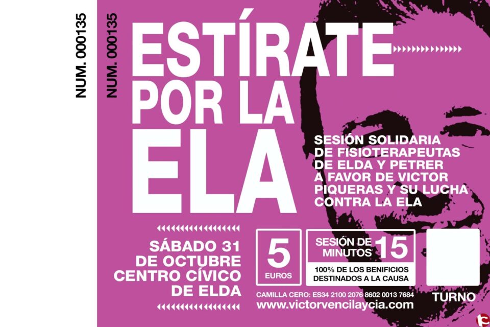 El colectivo de fisioterapeutas de Elda/ Petrer realizarán una JORNADA SOLIDARIA a beneficio de Victor Piqueras