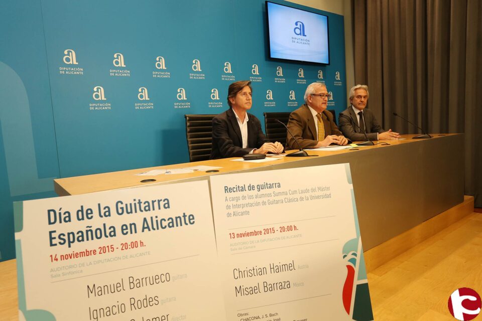 La Diputación de Alicante impulsa el "Día de la guitarra española" con un concierto anual dedicado a este instrumento
