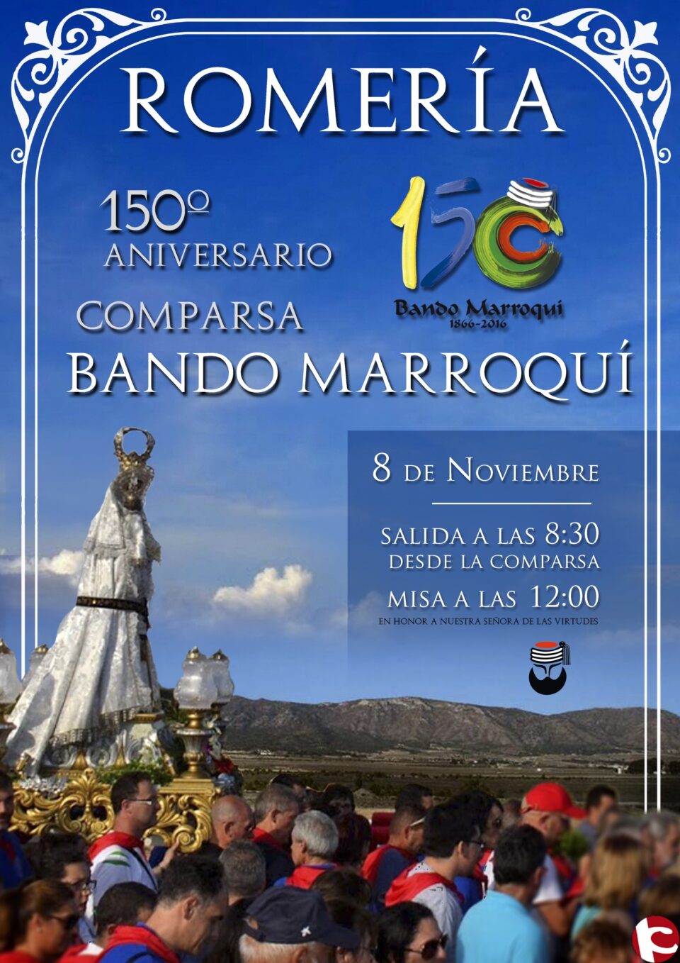 La comparsa del Bando Marroquí celebra su 150 aniversario con una Romería al Santuario de Ntra. Sra. d las Virtudes