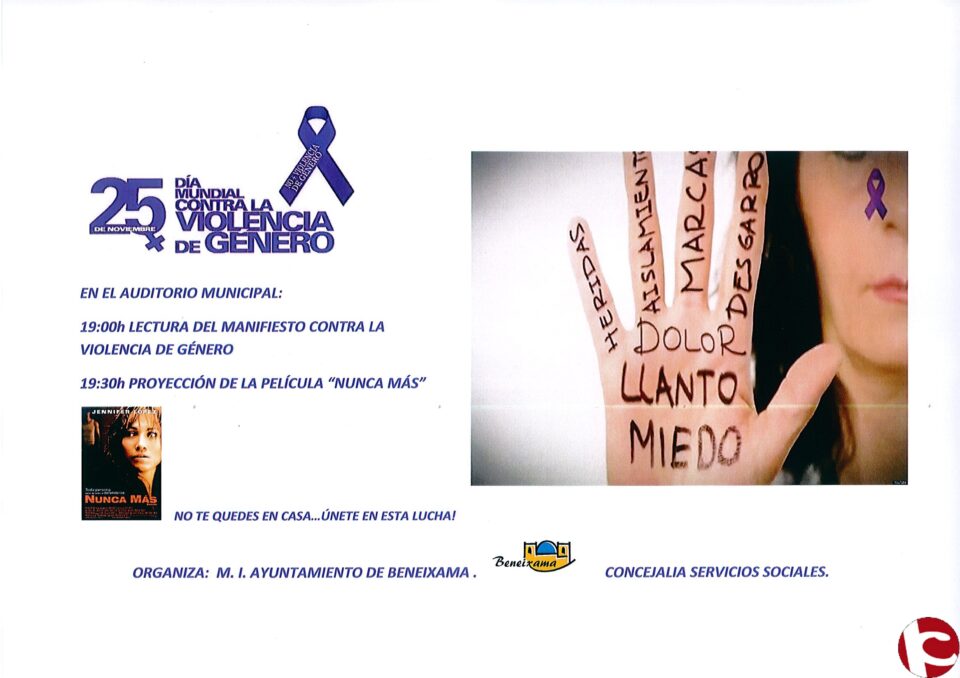 25 de noviembre Día Mundial contra la Violencia de Género