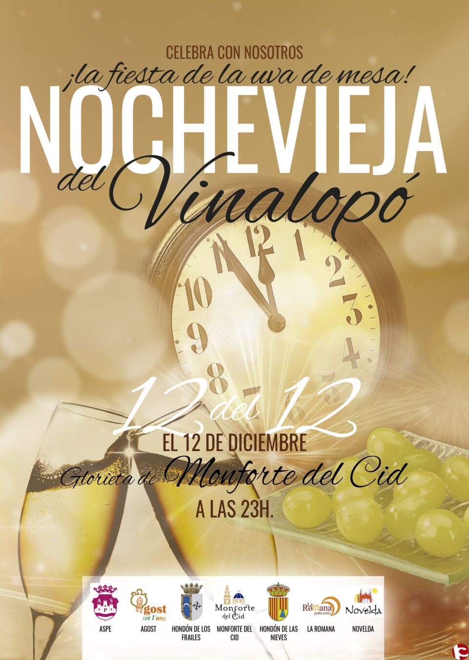 Esta primera edición de la nochevieja del Vinalopó se celebrará en la localidad de Monforte del Cid durante todo el segundo fin de semana del mes de diciembre