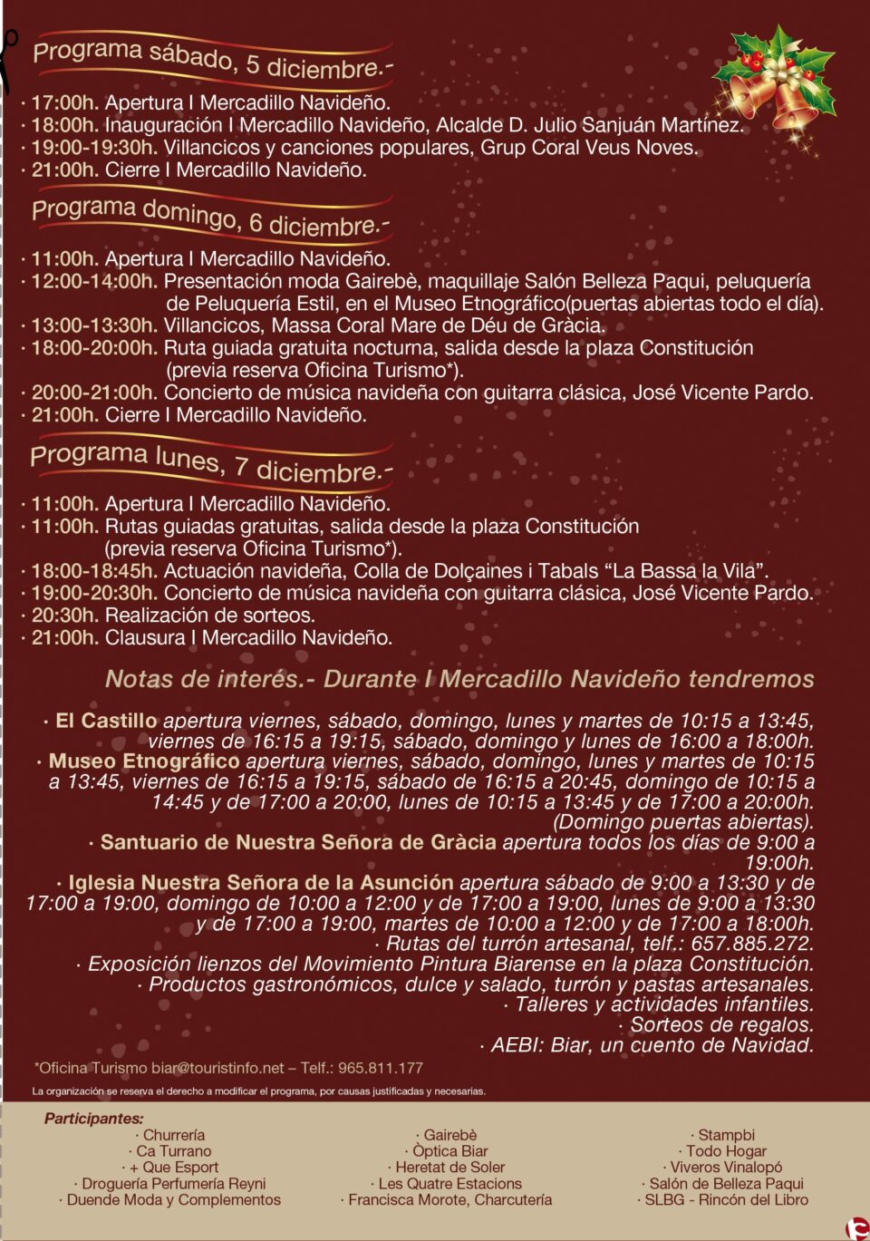 Entrevista al alcalde y concejala de turismo sobre "Biar