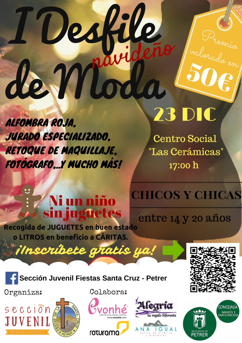 I DESFILE DE MODA NAVIDEÑO PARA JÓVENES ORGANIZADO POR LA COMISIÓN DE FIESTAS DE LA SANTA CRUZ