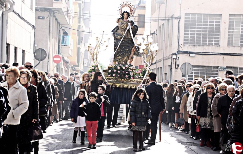 La parroquia de la Inmaculada celebra la festividad de la Purísima con una procesión