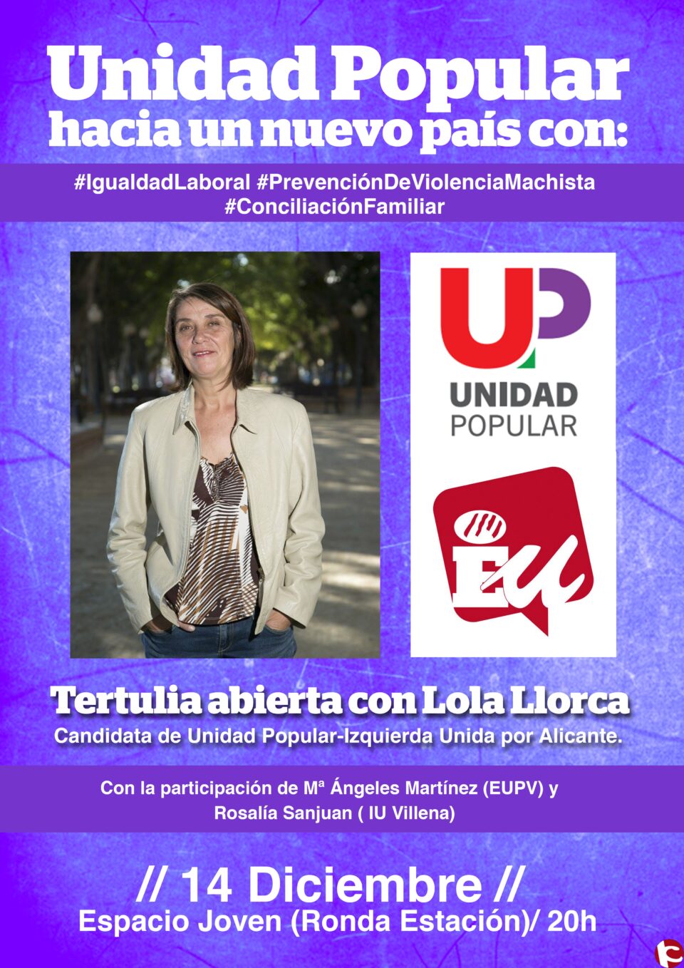 EU VILLENA:TERTULIA CON LOLA LLORCA