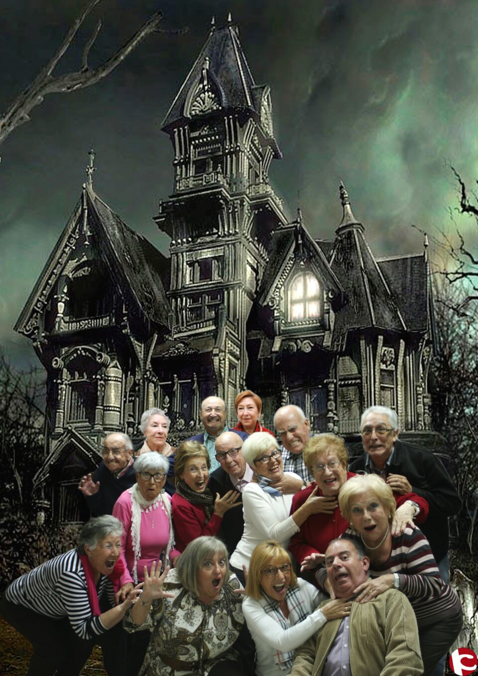 Representación de La Mansión de Madame Ágatha"del Grupo de Teatro de Aulas de la Tercera Edad. Obra escrita y dirigida por Sacra Leal.