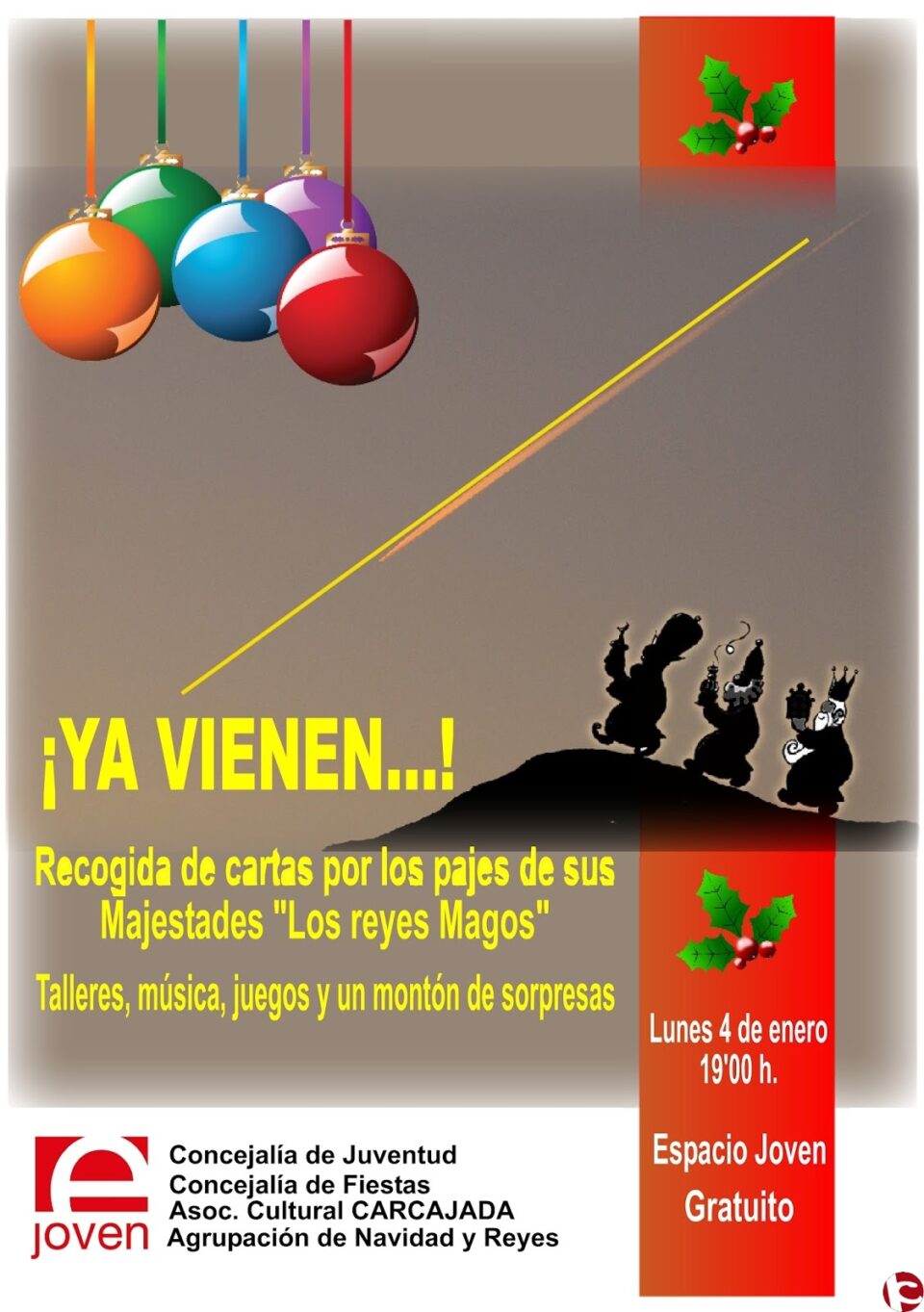Los pajes de los Reyes Magos visitaron el Espacio Joven