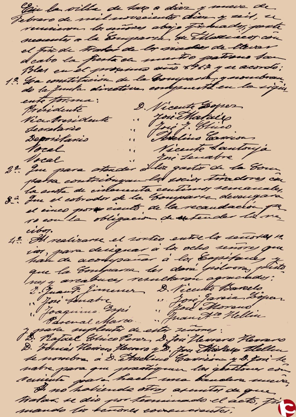 Nota informativa sobre el desfile extraordinario del CENTENARIO de la refundación de la Comparsa de Marruecos de Sax