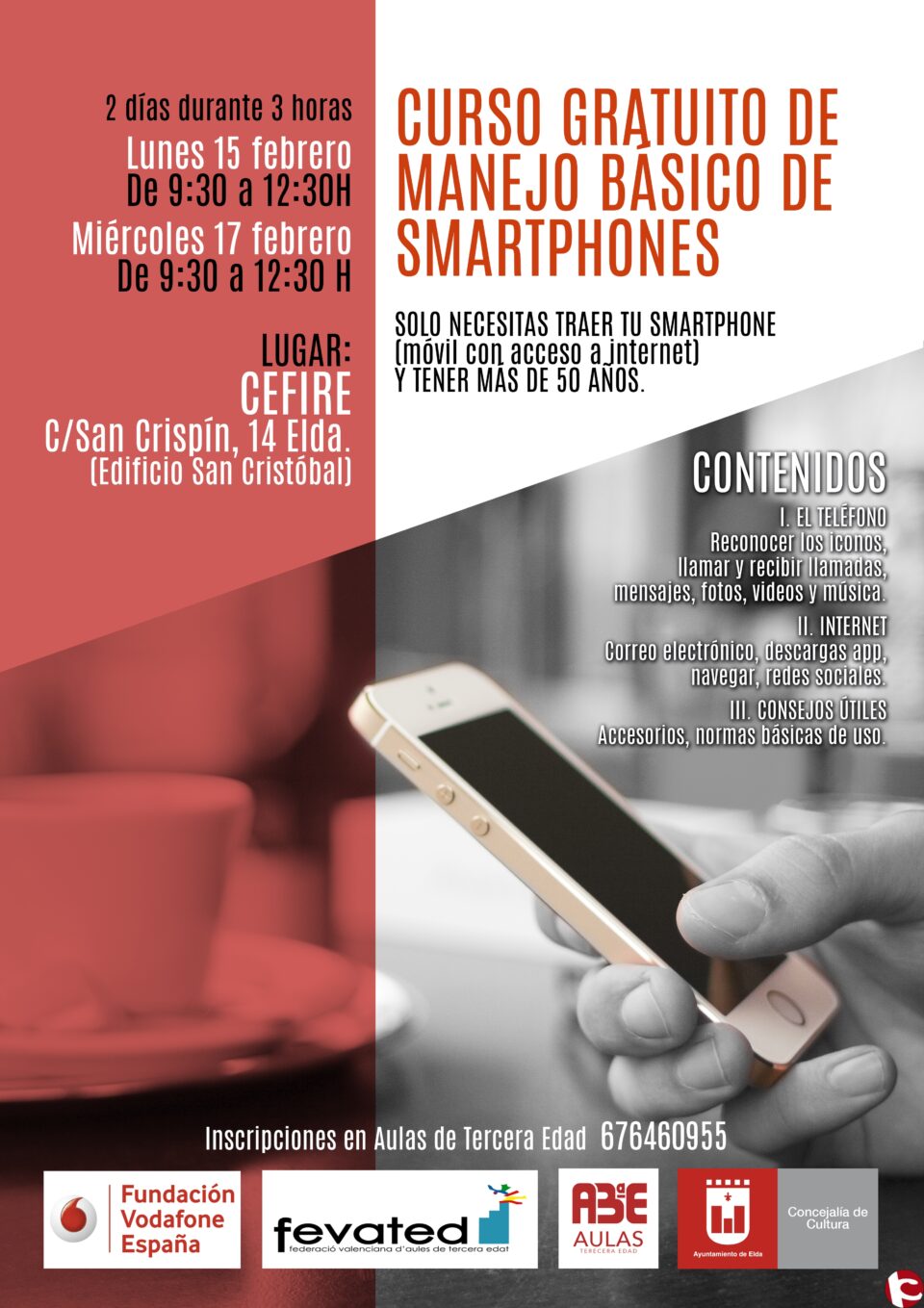 Aulas de Tercera Edad pone en marcha dos nuevos cursos para aprender a utilizar smartphones