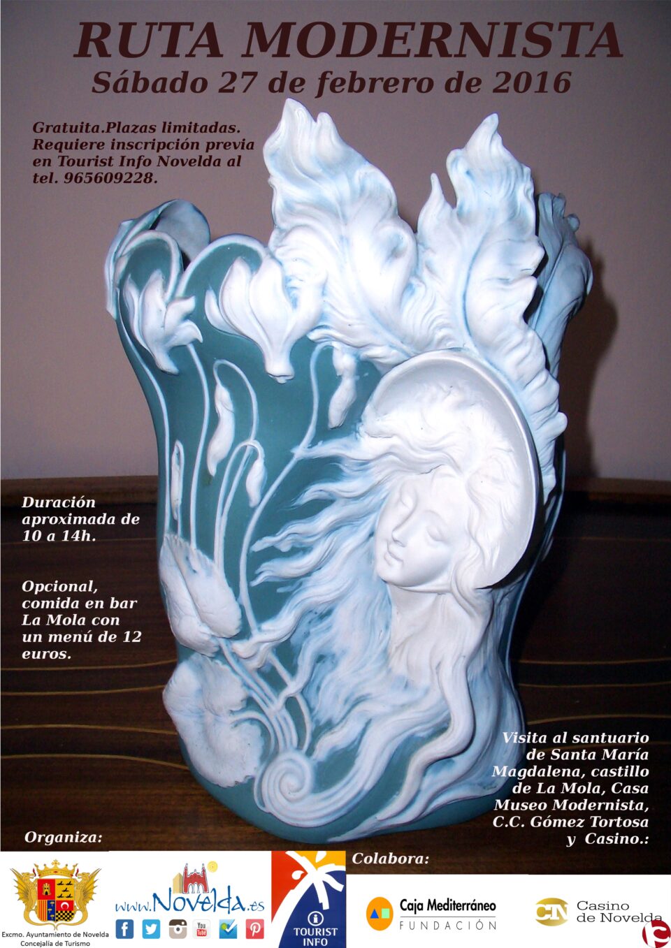 La concejalía de Turismo organiza una nueva Ruta modernista para el próximo sábado 27 de febrero