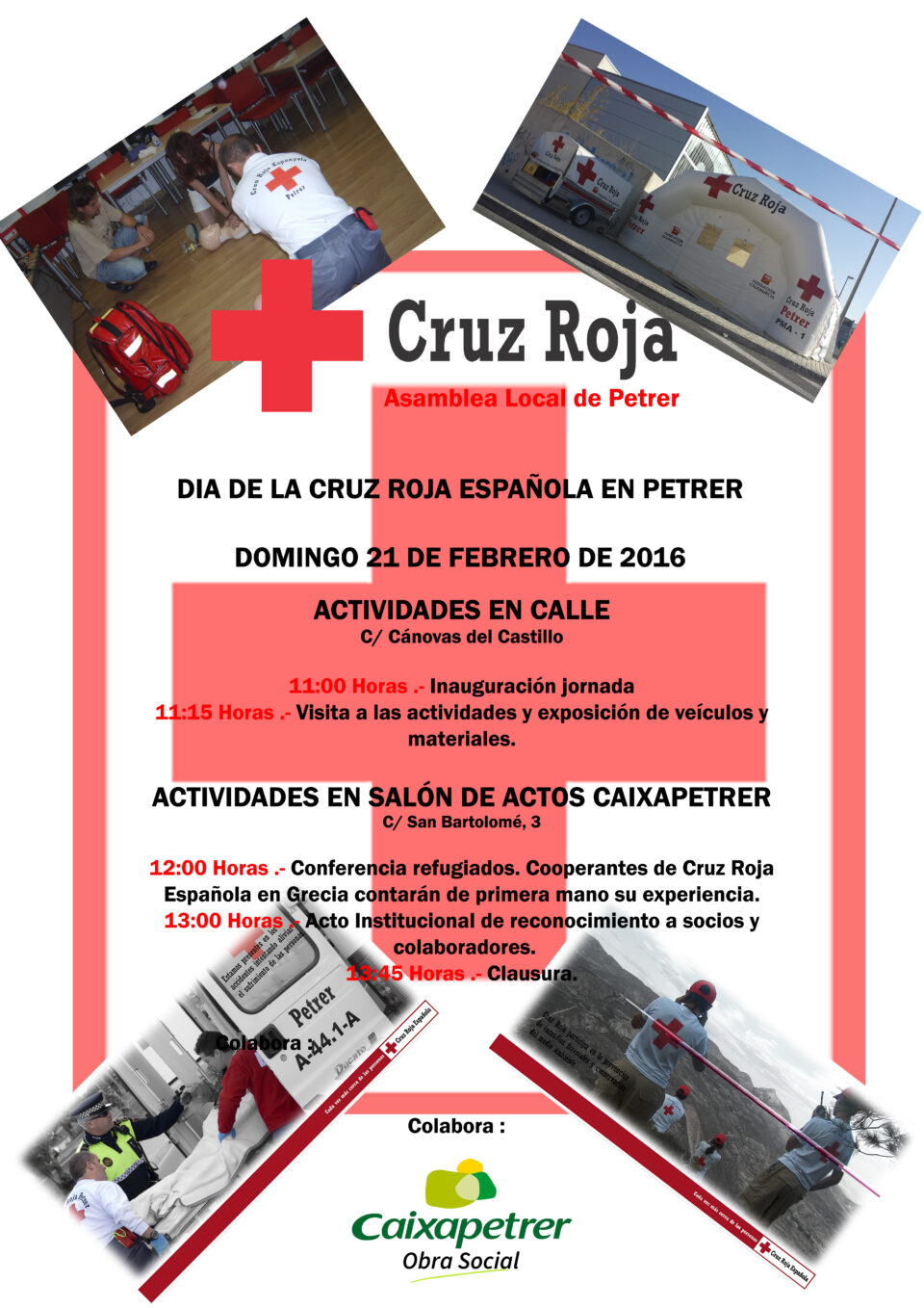 Día de la Cruz Roja española en Petrer el próximo 21 de febrero