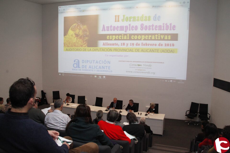 El cooperativismo centra las Jornadas de Autoempleo Sostenible impulsadas por la Diputación de Alicante