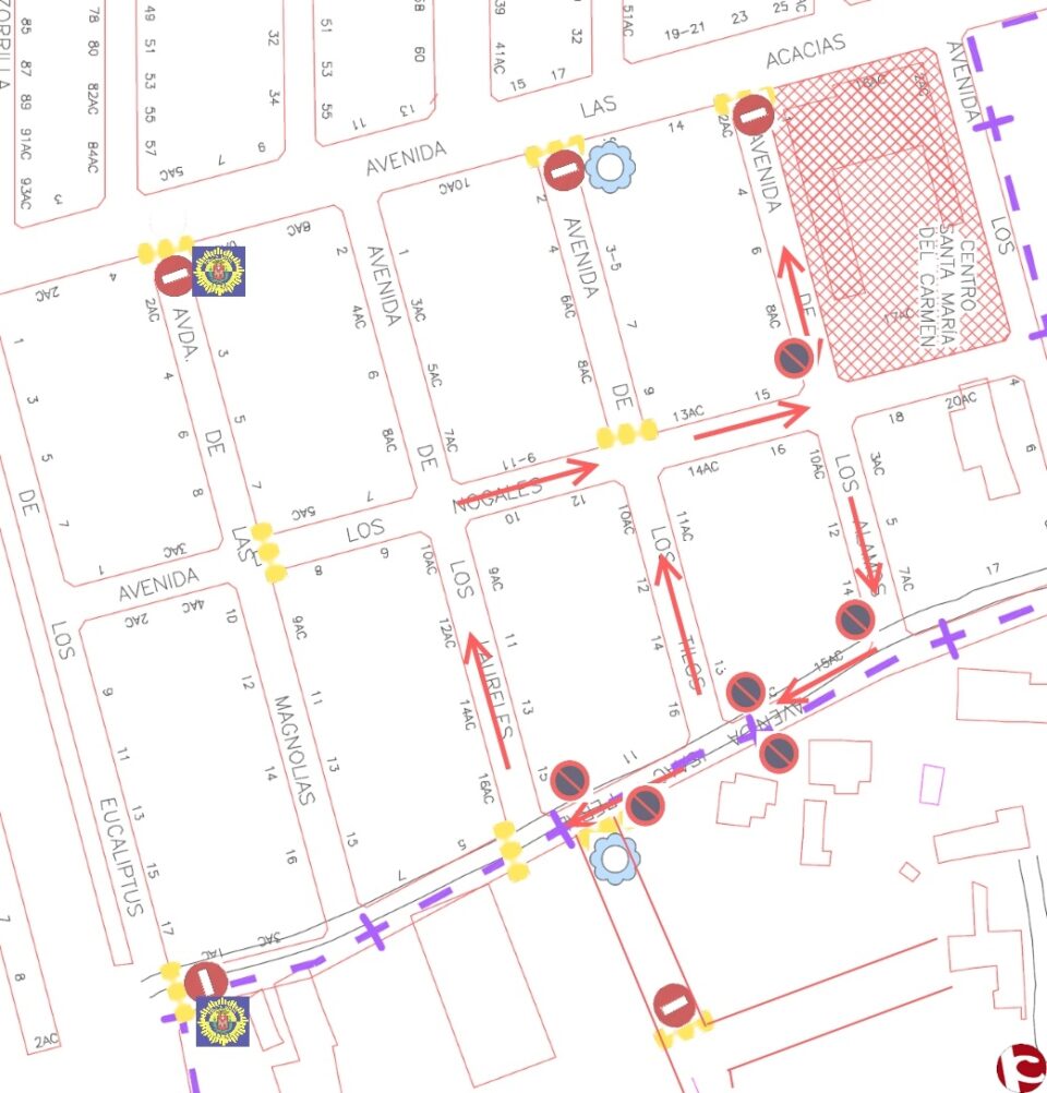 INFORMANDO DEL CORTE DE CALLES