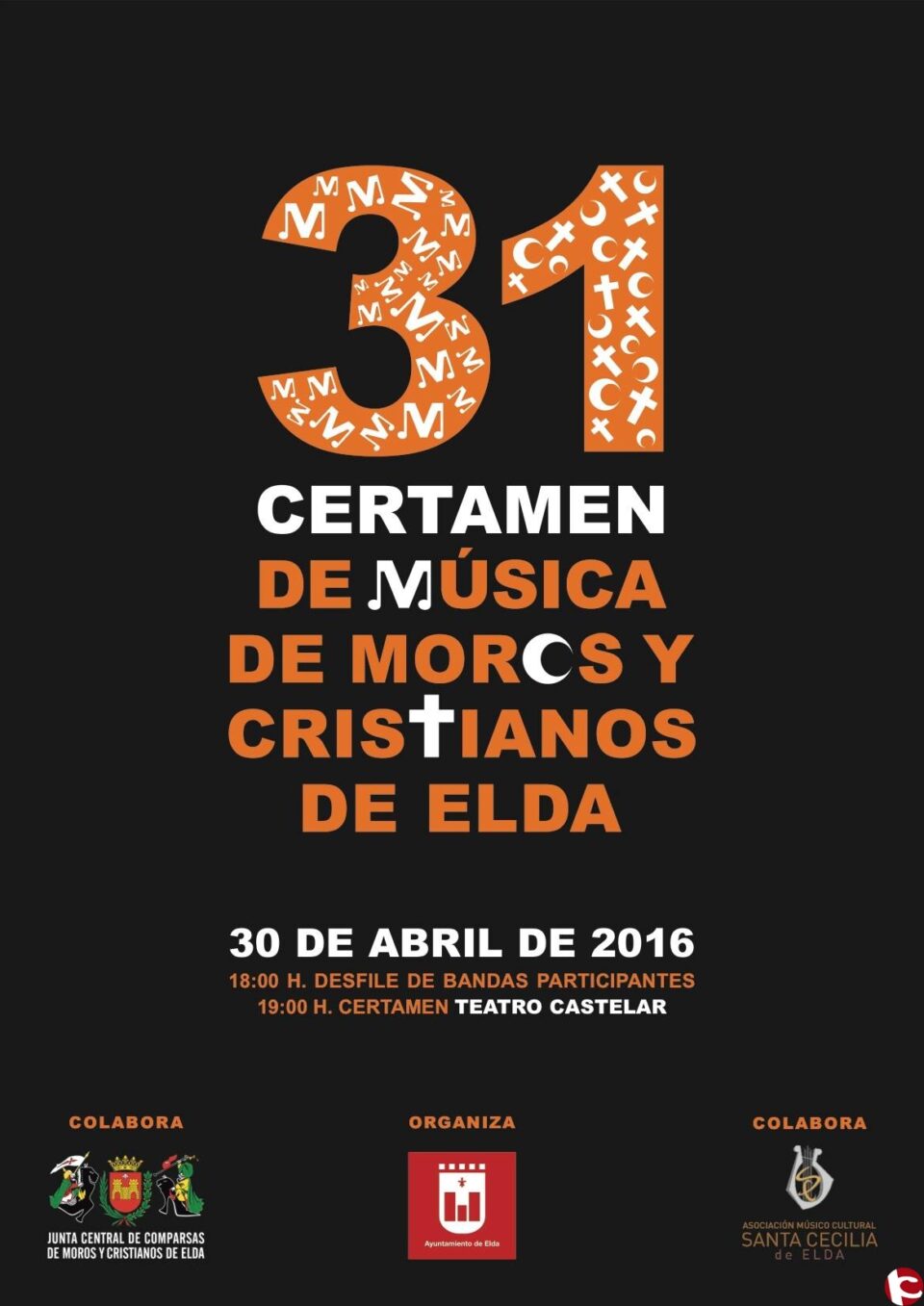 SORTEO DE BANDAS DEL XXXI CERTAMEN DE MÚSICA DE MOROS Y CRISTIANOS DE ELDA.
