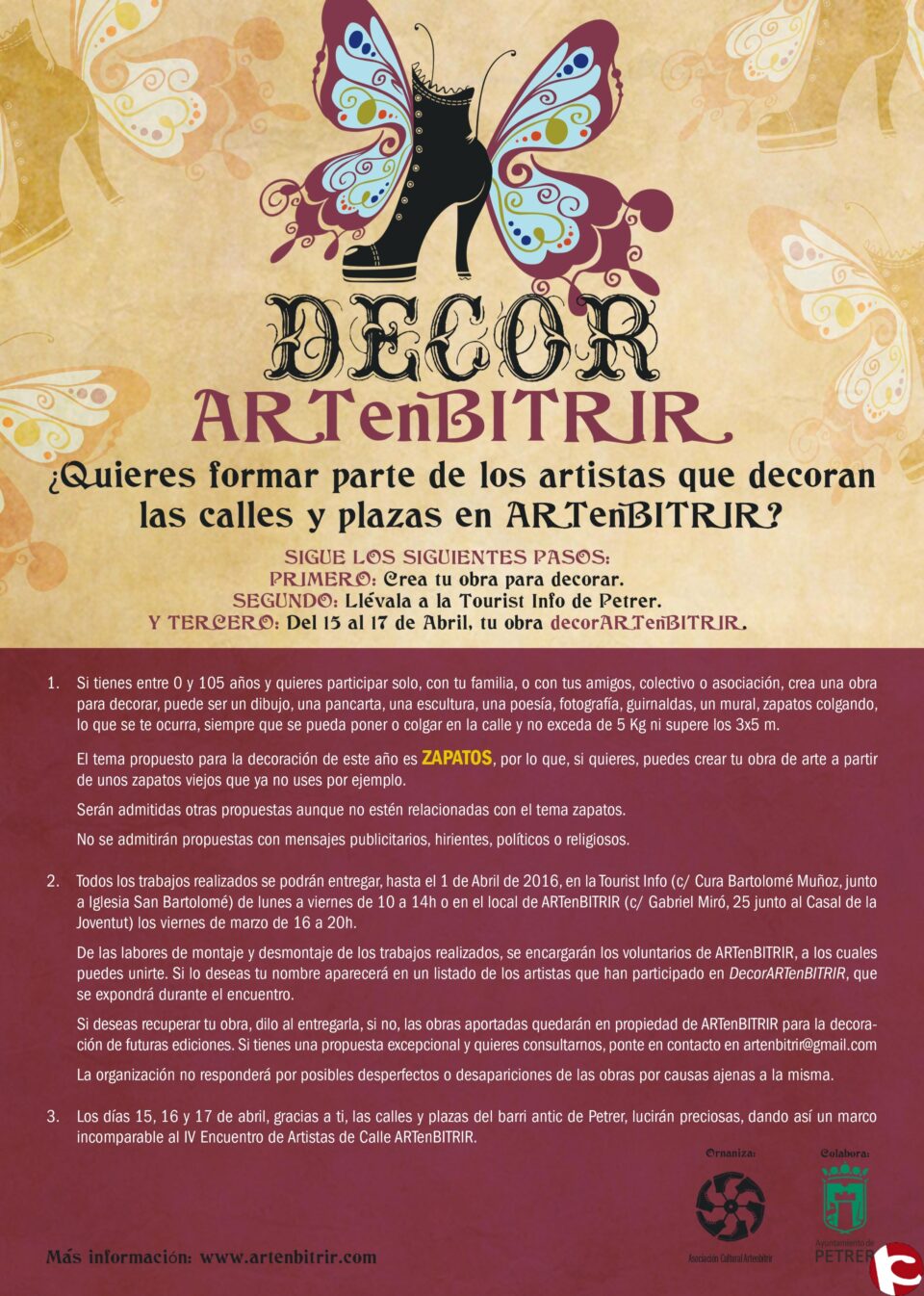 Participa en el IV Encuentro de artistas de calle y deocra las calles con DecorARTenBITIRIR