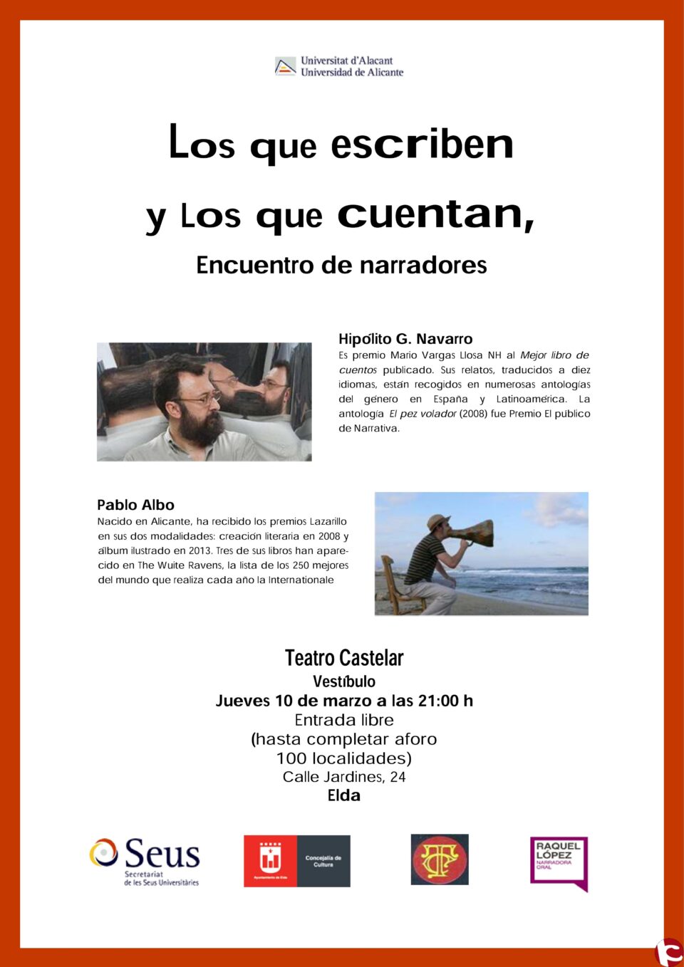 La Sede Universitaria programa un encuentro de narradores