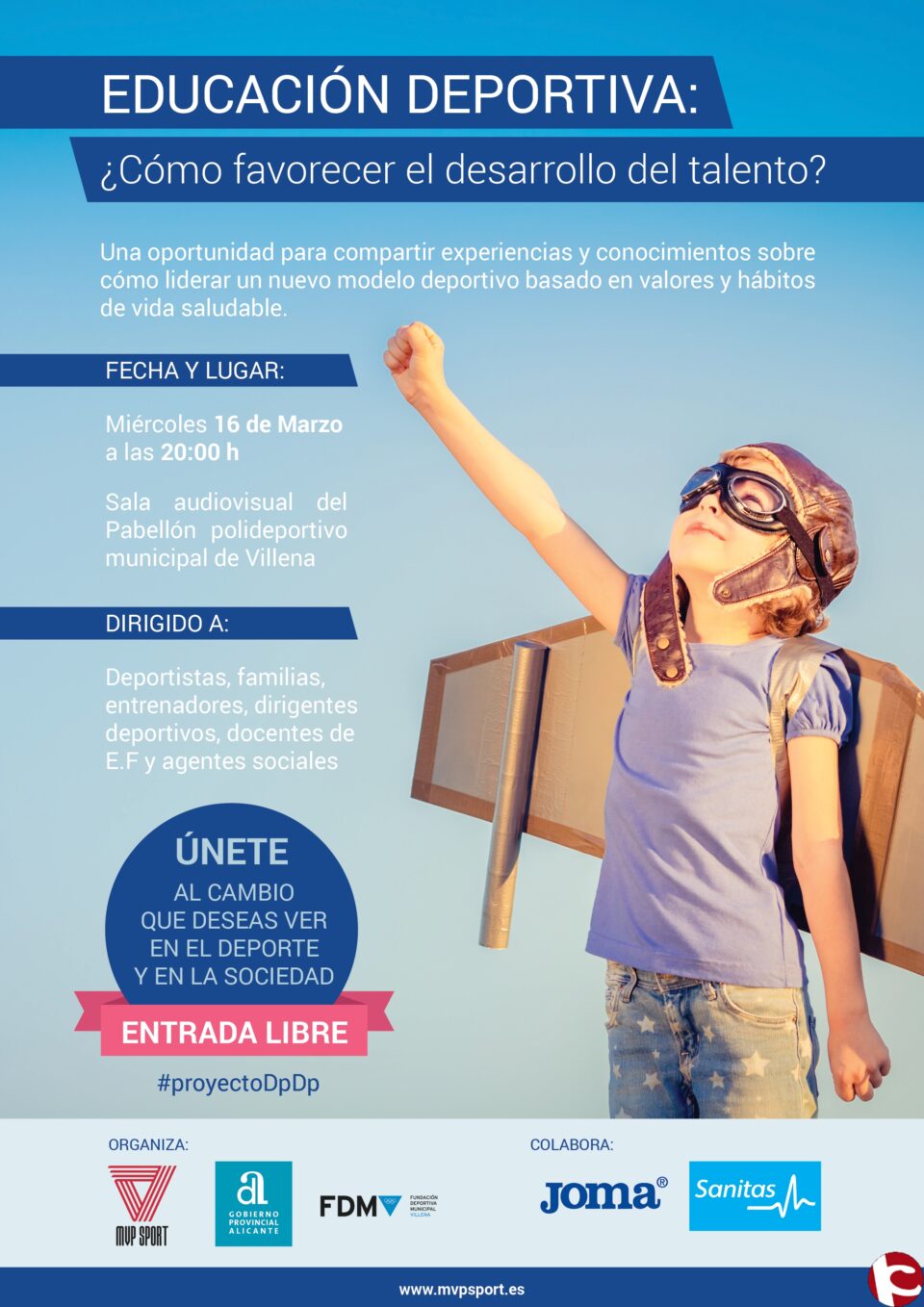 El miércoles tendrá lugar la conferencia Educación Deportiva: ¿cómo favorecer el desarrollo del talento?