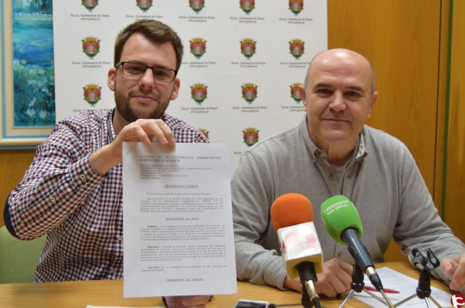 La justicia da la razón al Ayuntamiento de Petrer en el recurso en contra de las remuneraciones del interventor