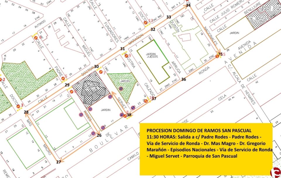 INFORMANDO DEL CORTE DE CALLES PROCESIONES DE SEMANA SANTA