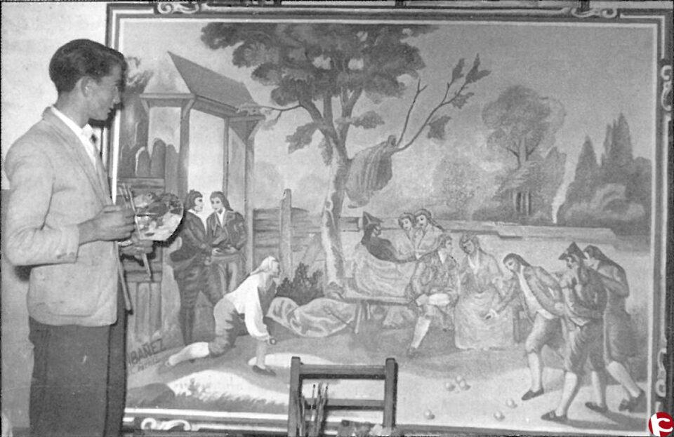 Los peldaños de nuestra "escalera" nos llevan al portal del pintor Alberto Ibáñez