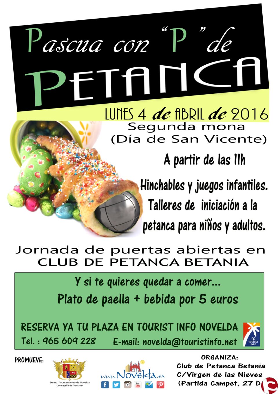 ¿Cuánto tiempo hace que no juegas a la petanca? ¿Quieres un plan diferente donde tomarte la mona de Pascua?