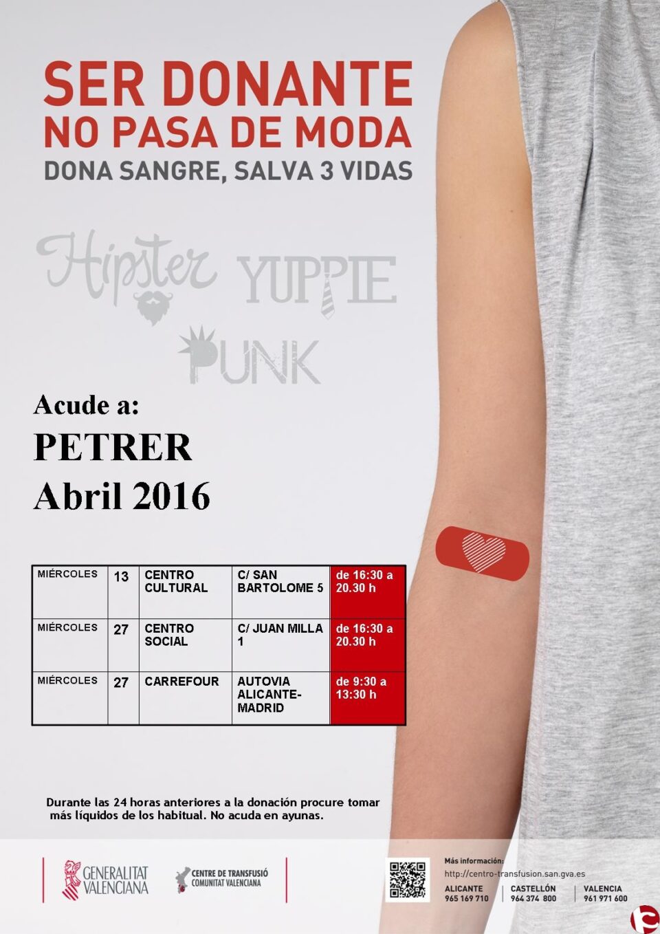 Dona sangre. Salva 3 vidas