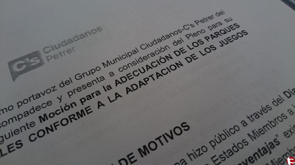 Ciudadanos (C´s) de Petrer logra que los parques de la localidad cuenten con juegos adaptados