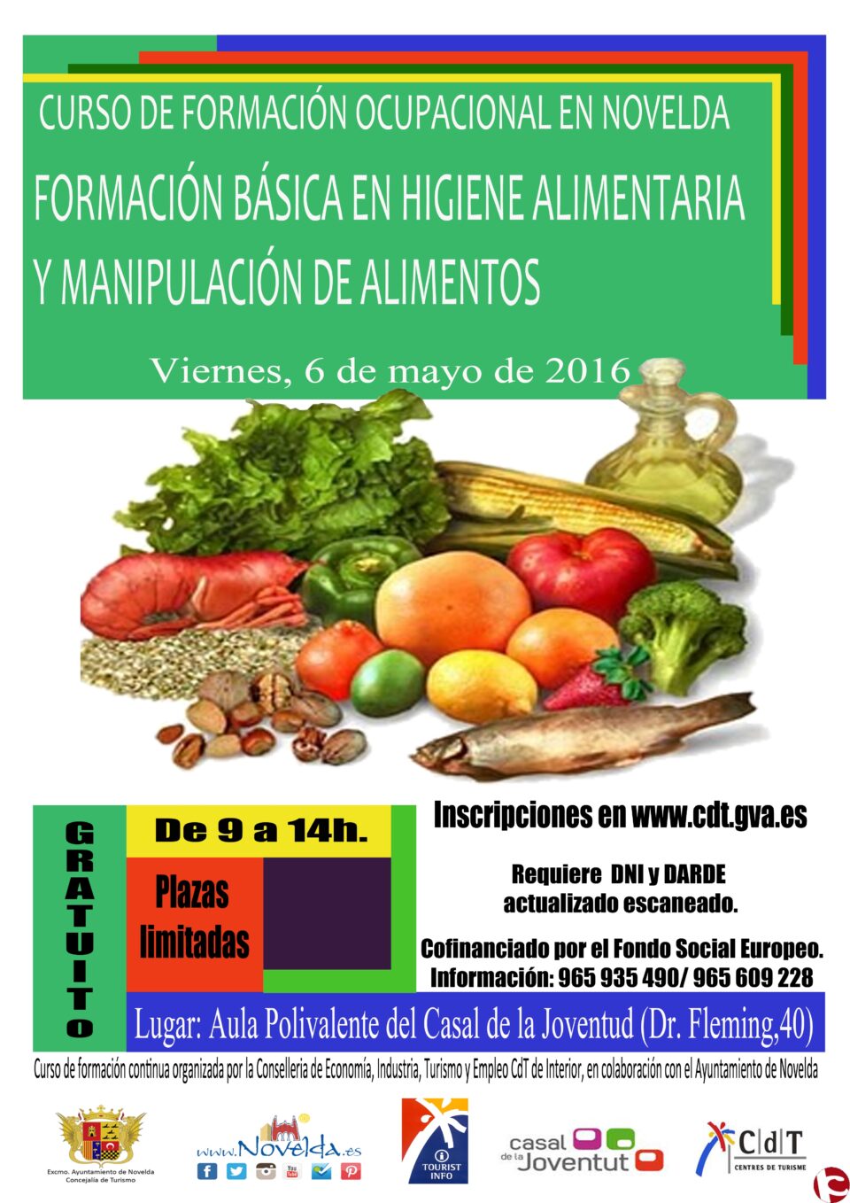 Curso manipulador de alimentos y gestión de alérgenos en Novelda