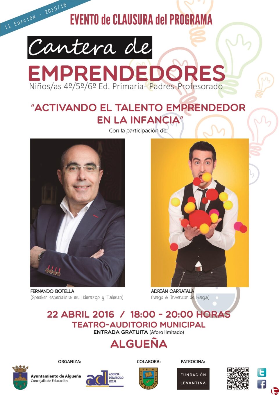 Gran evento de clausura de la II Edición del programa "Cantera de emprendedores/as"