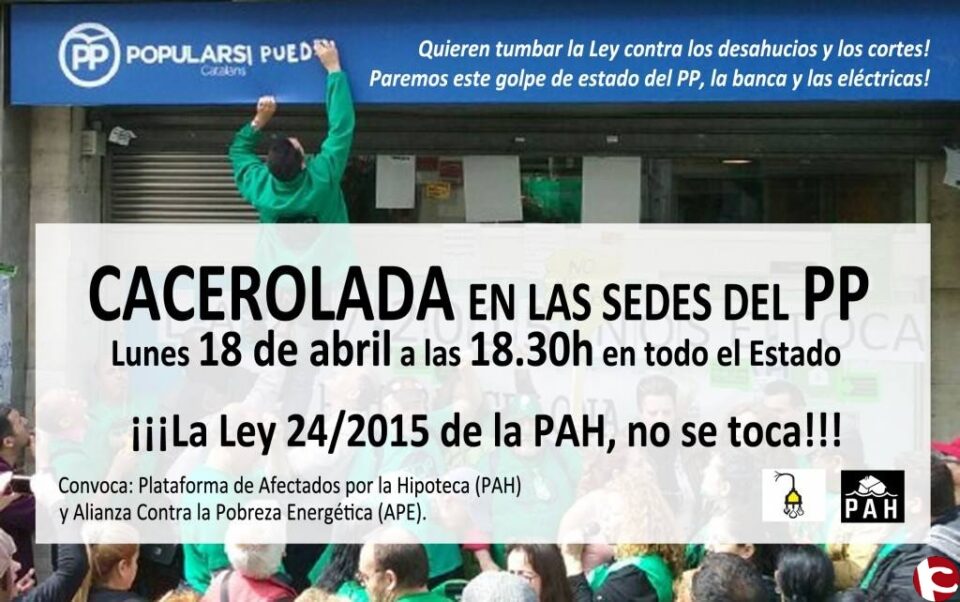Plataforma Afectados por la Hipoteca Villena : acciones desarrolladas por la PAH a nivel estatal