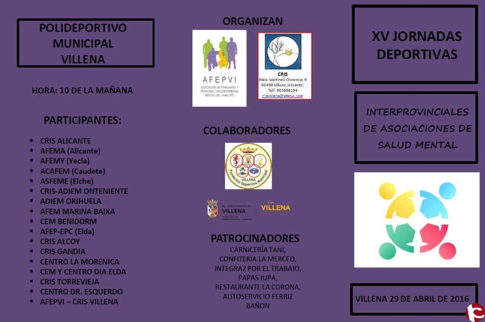 A.F.E.P.V.I. y el CRIS realizan el 29 de abril