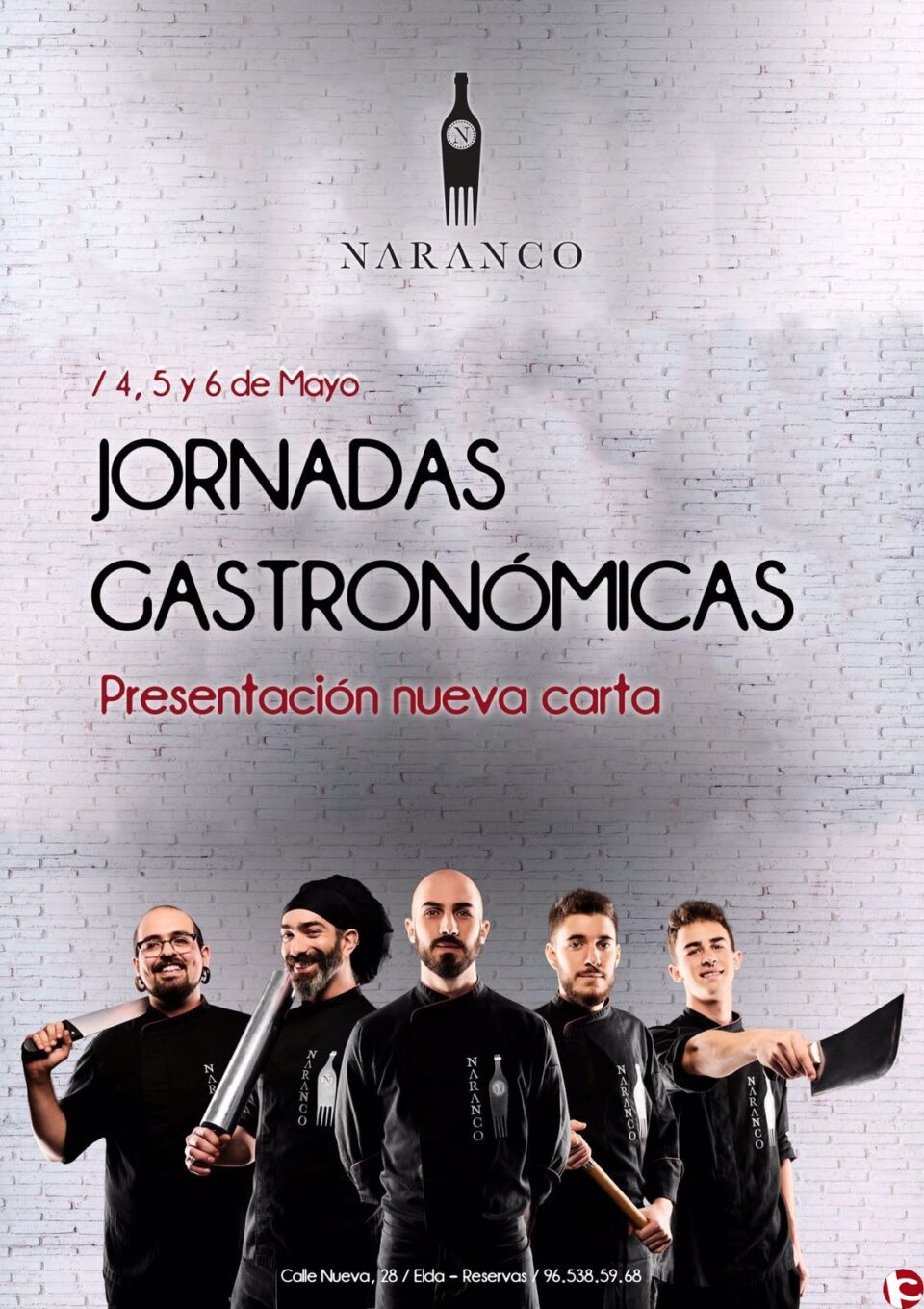 Muestra de gastronomía en el Casino con cinco chef distintos