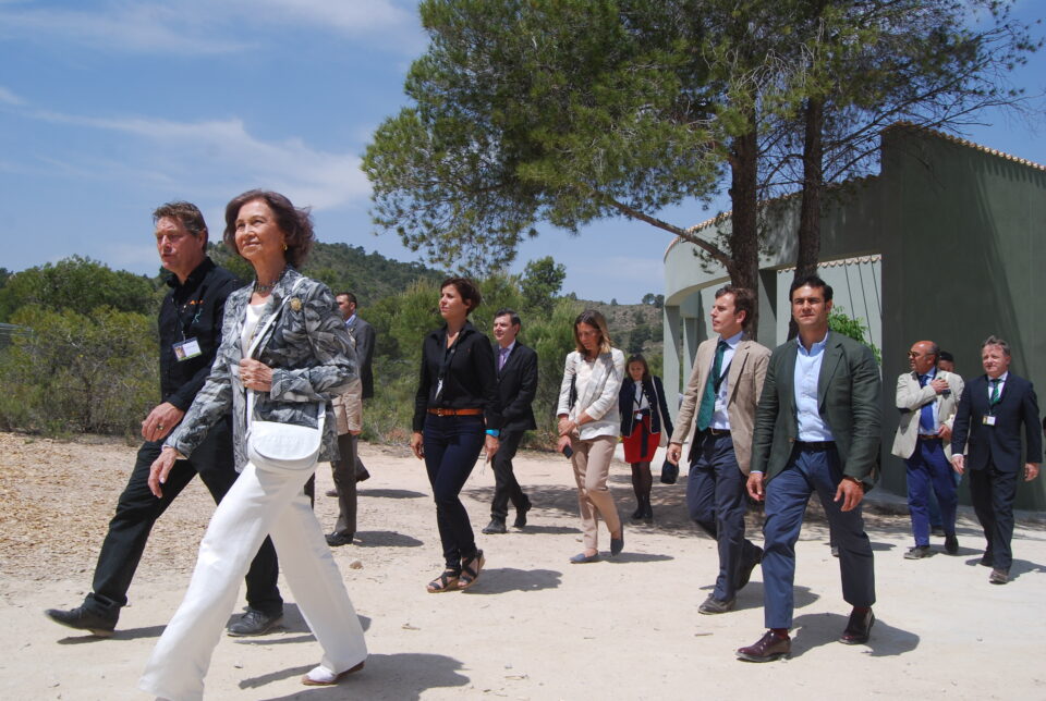 La Reina Sofía visita Villena para inaugurar el nuevo módulo de grandes felinos de AAP Primadomus