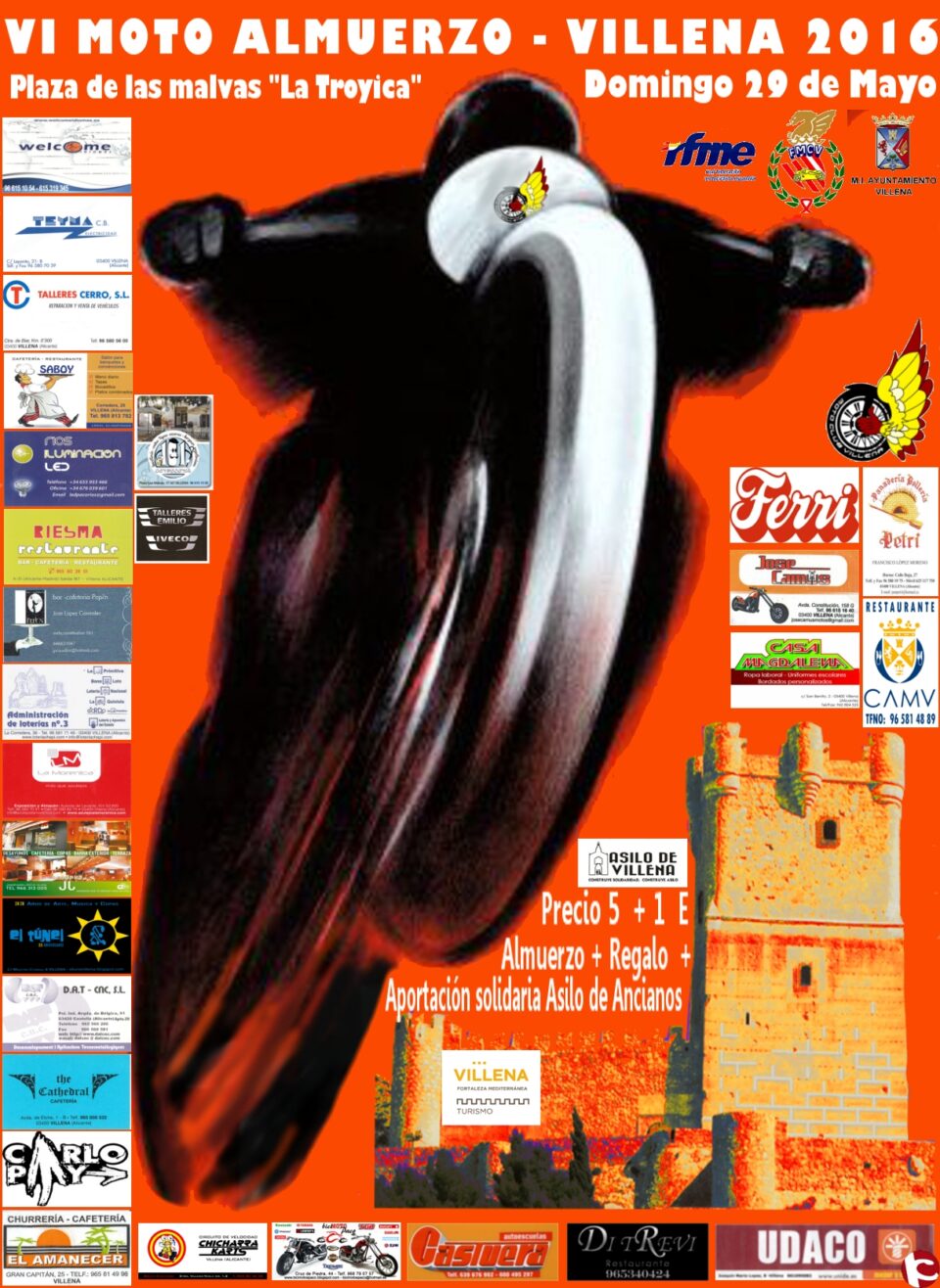 Motoalmuerzo solidario en La Troyica el domingo