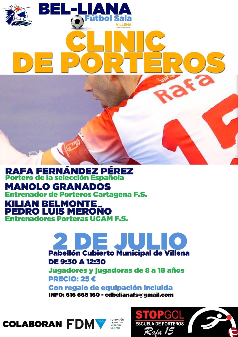 Importante jornada para porteros y entrenadores de Fútbol Sala organizado por el C.D. Bel-liana F.S.