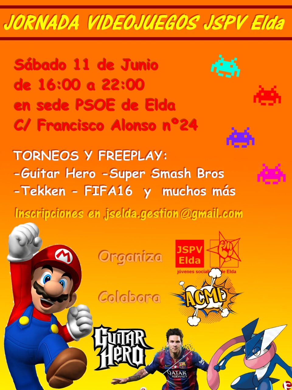 PSOE ELDA: Juventudes organiza las primeras jornadas de videojuegos