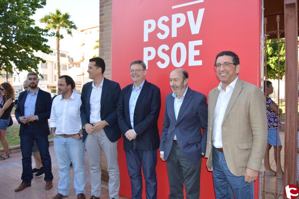 PSOE PETRER: Puig y Rubalcaba piden el voto al PSOE para completar el cambio empezado en los ayuntamientos y la Comunitat