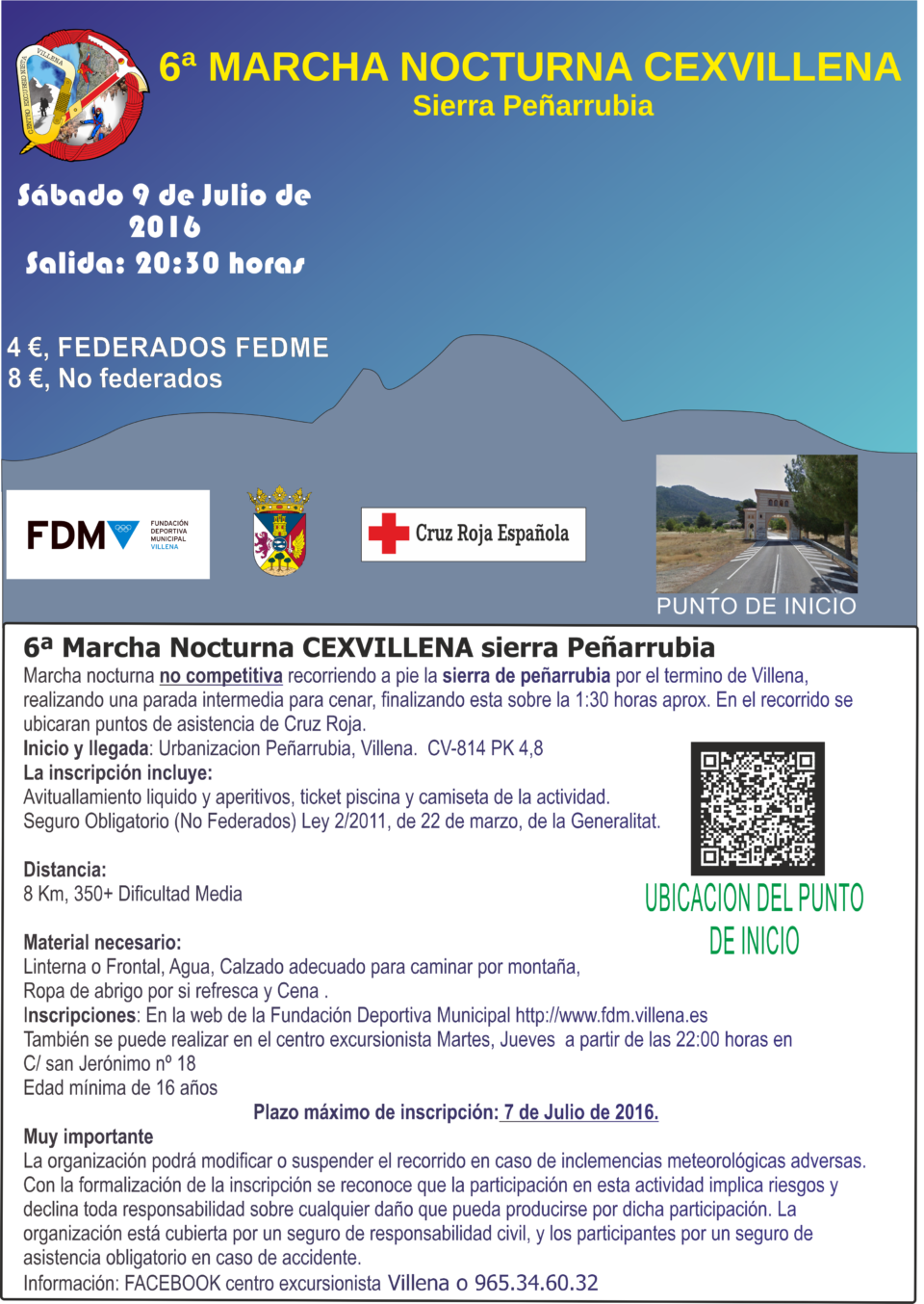 6º Edición de la Marcha Nocturna CEXVILLENA