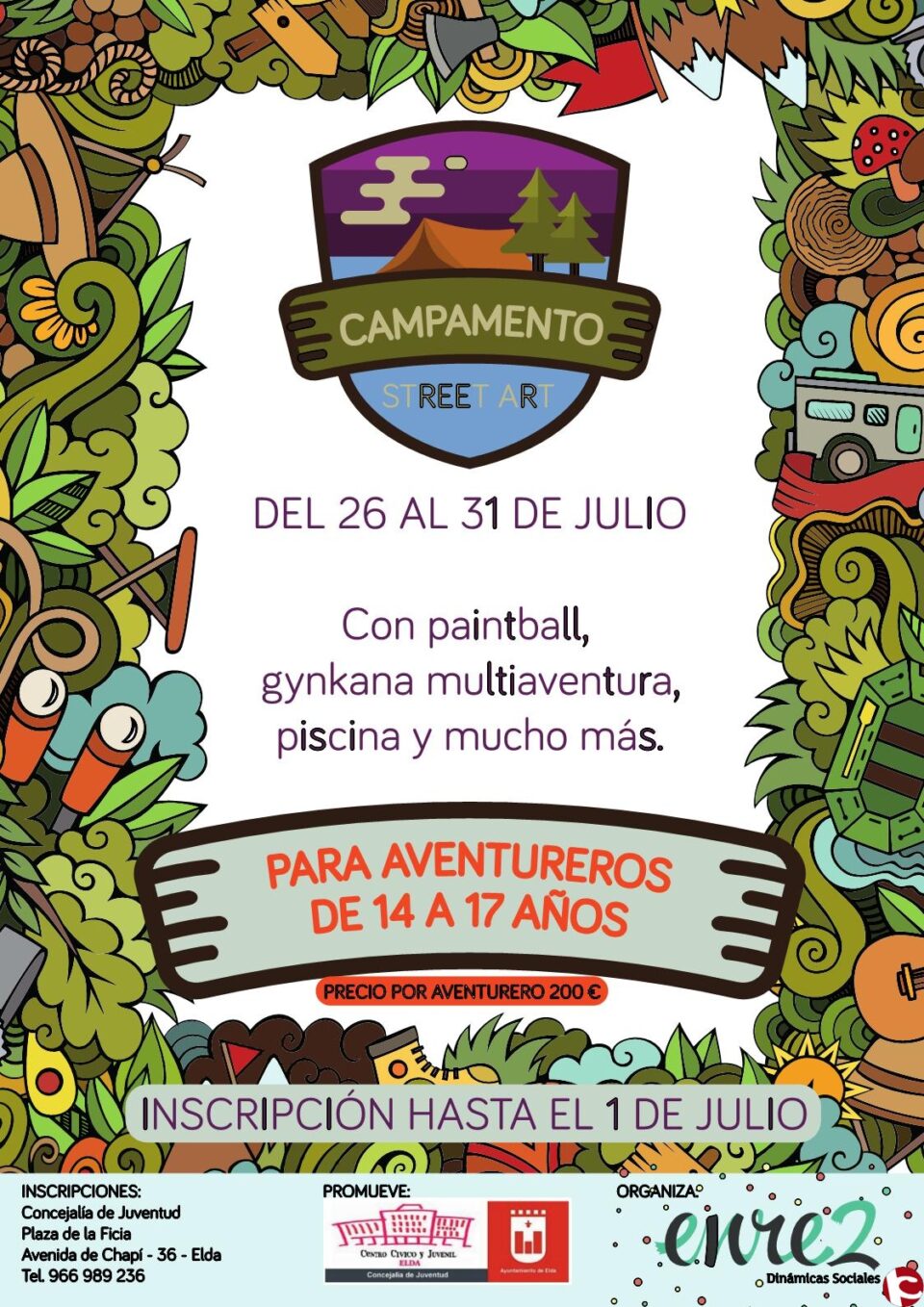 Juventud apuesta por los adolescentes con un campamento multiaventura