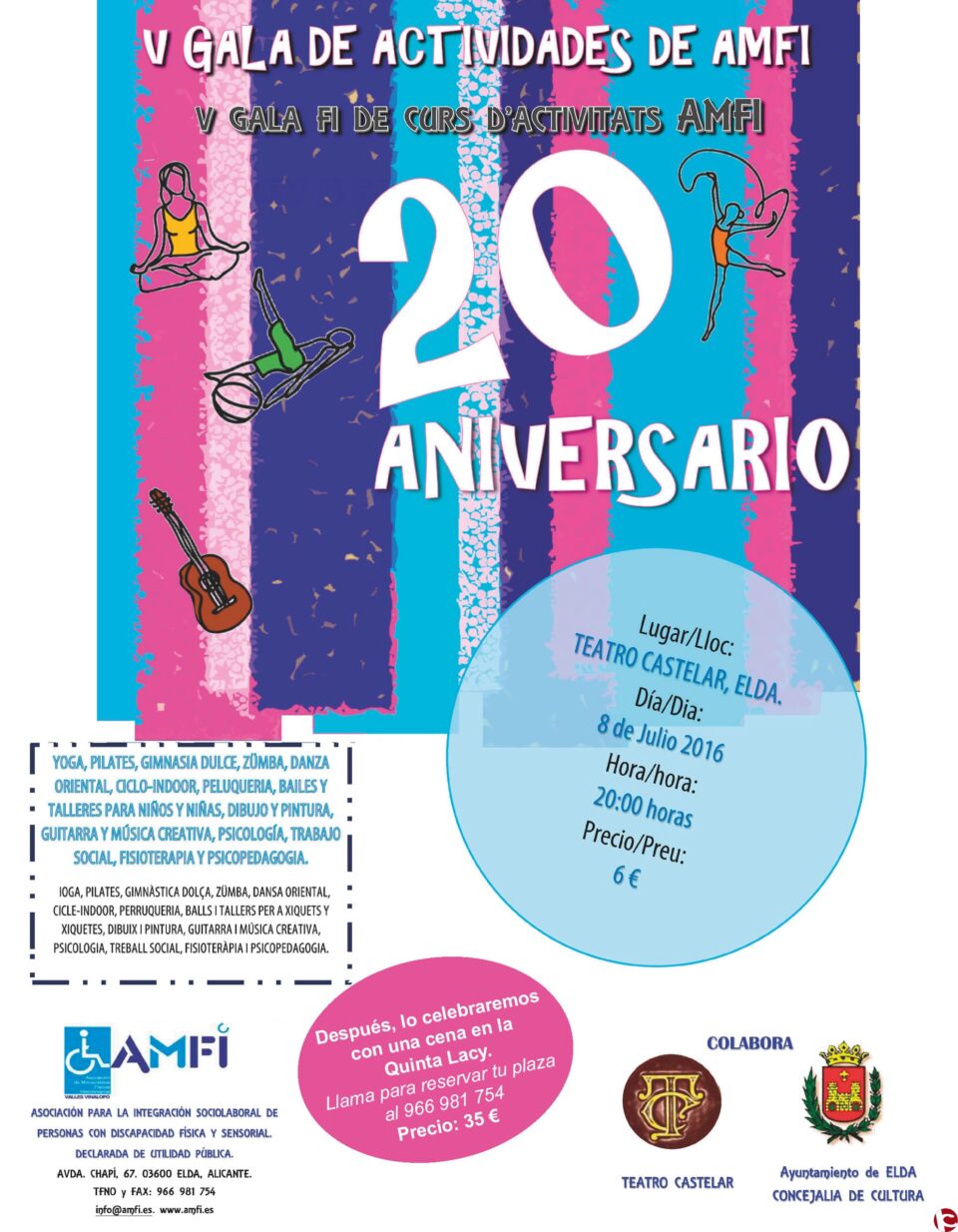 AMFI celebra el 20 aniversario de su asociación en el Teatro Castelar