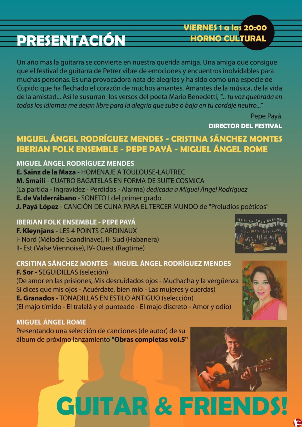 Concierto de Presentación de la 19 edición del festival de Guitarra de Petrer