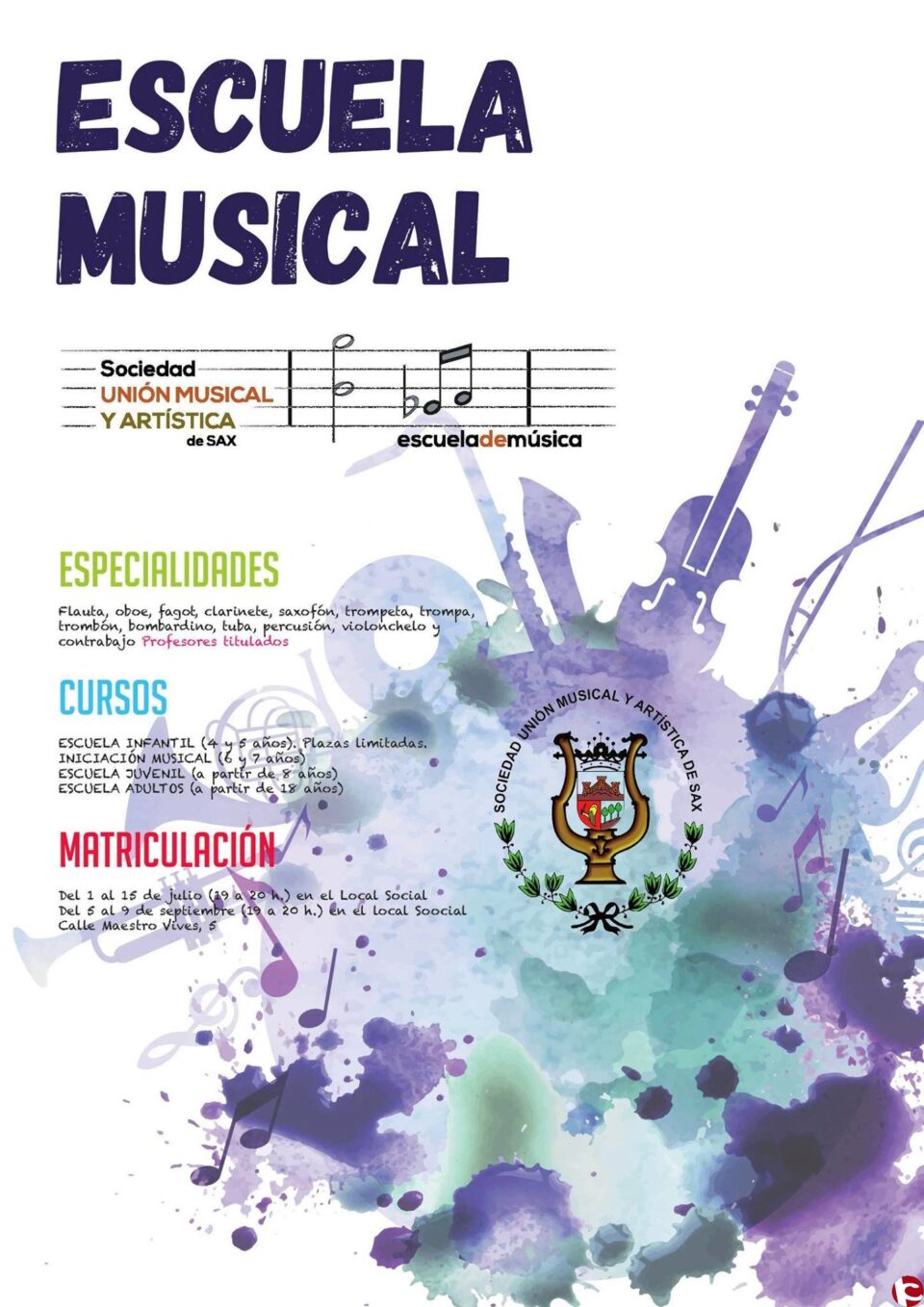 La Unión Musical abre plazo de matrícula