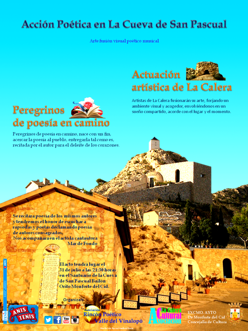 Acción Poética en la Cueva de San Pascual Peregrinos de poesía en camino