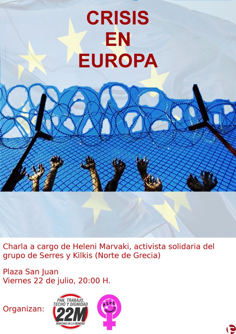 El próximo viernes 22 de julio a las 20:00 H. en la Plaza San Juan