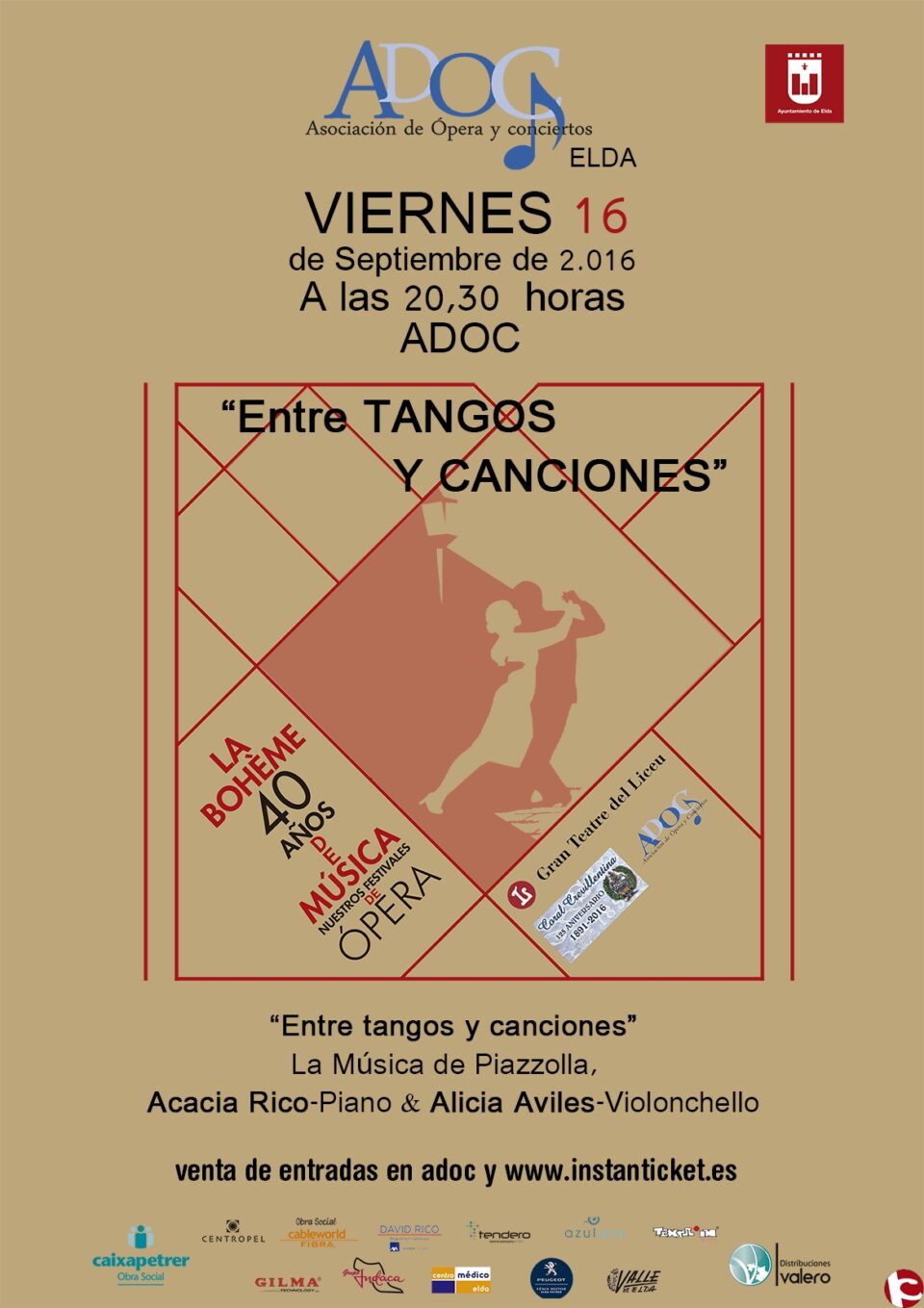 Entre Tangos y Canciones el próximo viernes 16 en ADOC