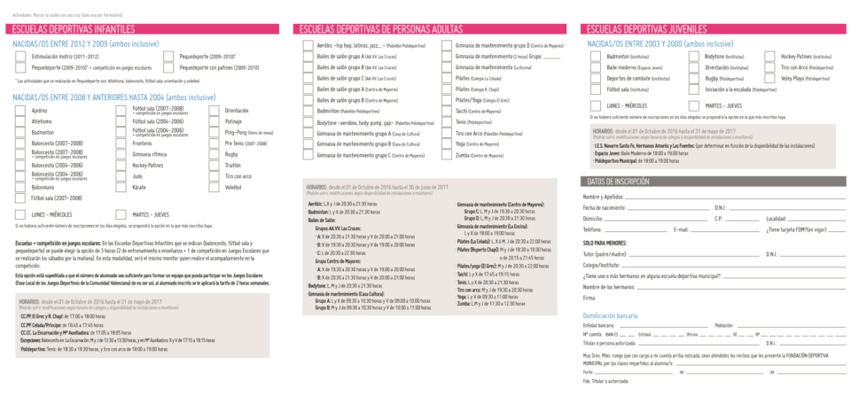 Abierto el plazo de inscripciones para las Escuelas Deportivas Municipales